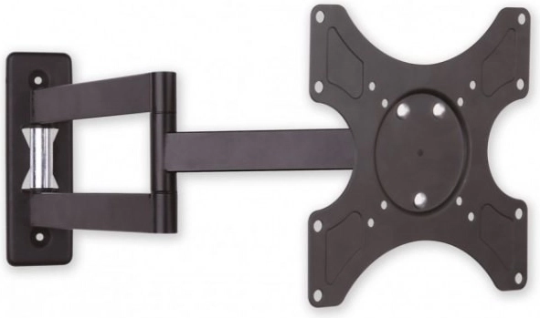 Fali tartó LCD/LED 19–37"-hoz, dupla karral, 25 kg, fekete