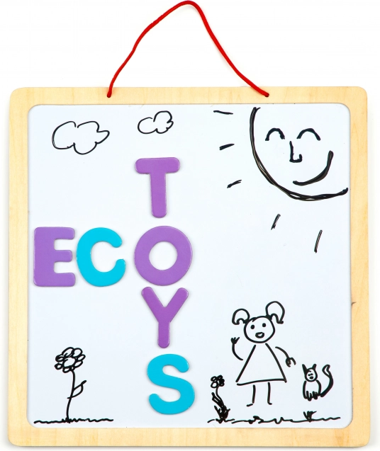 Oktató mágneses tábla szavakkal és számokkal 3 az 1-ben