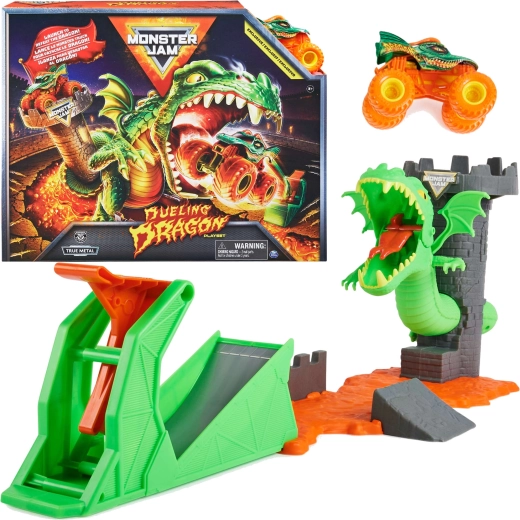 Monster Jam sárkányok csatája játékszett 1:64
