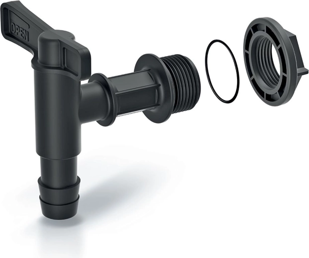 Cantap 1 csap esővízgyűjtő hordóhoz, fekete