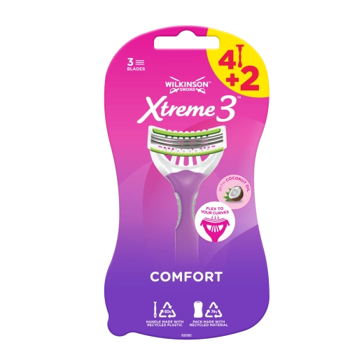 Wilkinson Sword Xtreme 3 Beauty női eldobható borotvák, 6 db