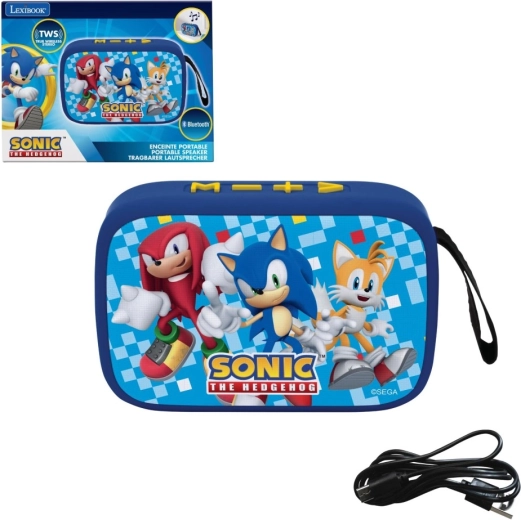 Lexibook hordozható hangszóró SONIC textilborítással és TWS-szel