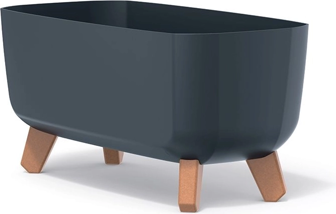 Gracia Case lábas virágtartó lábakkal, 39 cm, antracit