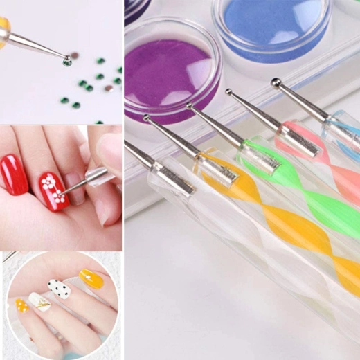 5 db kétoldalas körömdíszítő szonda készlet