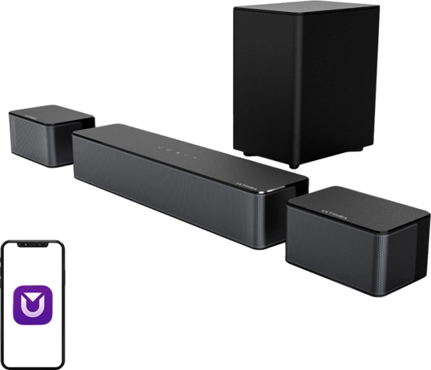 Ultimea Poseidon D50 5.1 soundbar mélynyomóval és hátsó hangsugárzókkal