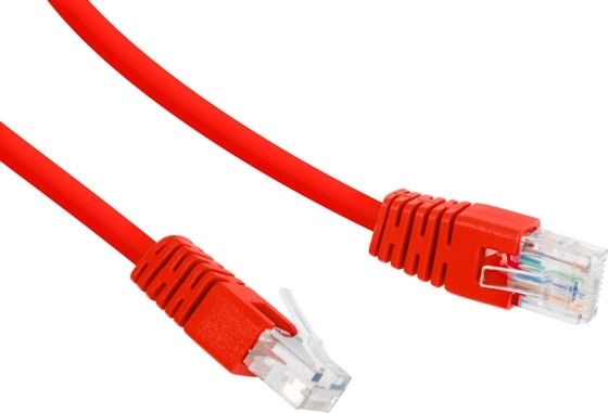 Hálózati kábel UTP Cat 6 RJ-45, 0,25 m, piros
