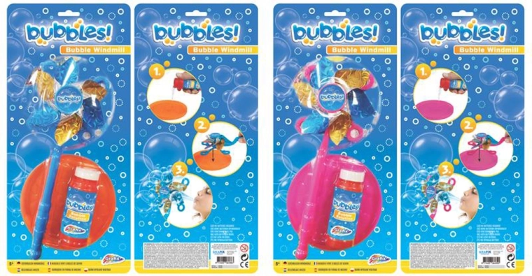 Buborékfújó szélmalom 53 ml, 2 féle