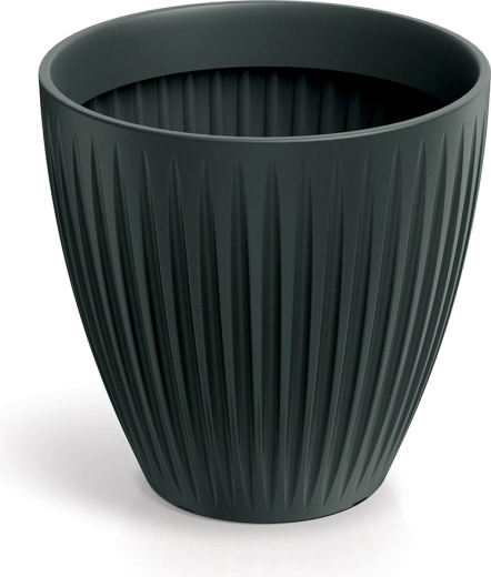 Latia Round Midl virágcserép 40 cm, antracit