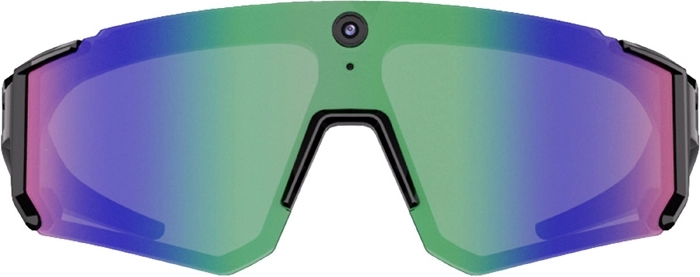 Colmi V06 AI sport okos szemüveg kamerával – fekete kék lencsékkel