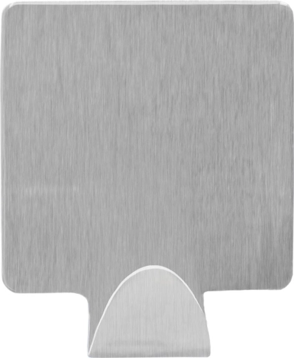 Öntapadó, szögletes rozsdamentes acél akasztó, 3 darabos készlet