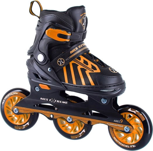 NILS Extreme görkorcsolya három 100 mm-es kerékkel, narancssárga – 29–33-as méret