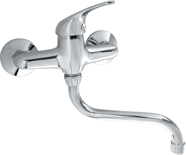 Fali mosogató csaptelep TITANIA IRIS, 220 mm-es kifolyó, króm