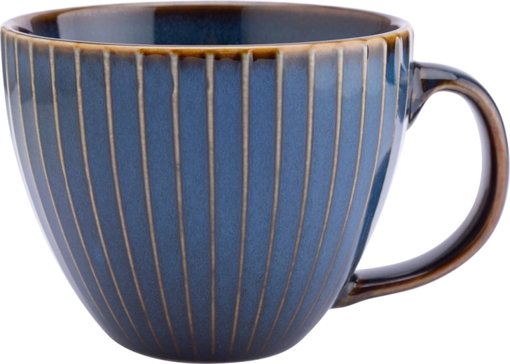 Altom Design kerámia Jumbo bögre Reactive Stripes 450 ml kék