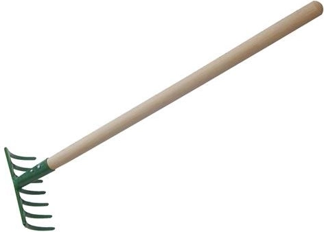 7 fogú gereblye 50 cm-es fa nyéllel