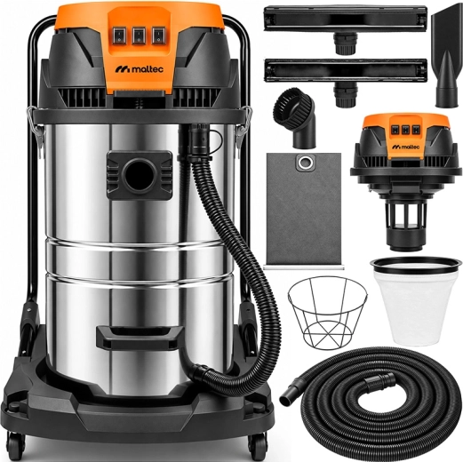 Maltec TurboVac ipari porszívó 3000 W, 80 l INOX