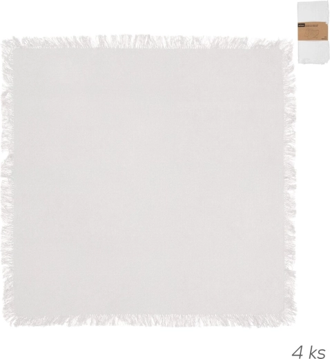 Fehér pamut szalvéták 45 × 45 cm, 4 db-os szett