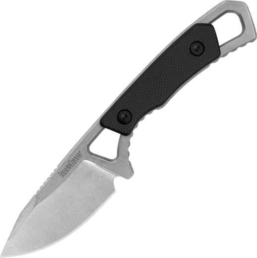 Kershaw Brace – nyakkés, 5,1 cm, stonewash, fekete GFN, műanyag tok