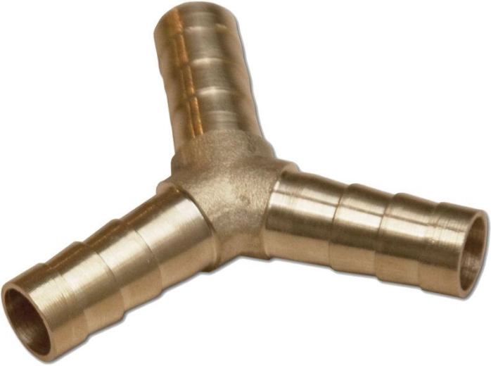 Sárgaréz Y elosztó 8 mm-es tömlőkhöz