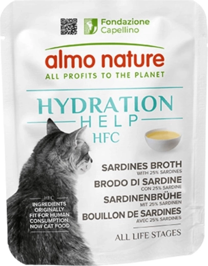 Almo Nature HFC Hydratation Help – szardínéalaplé macskáknak 50 g