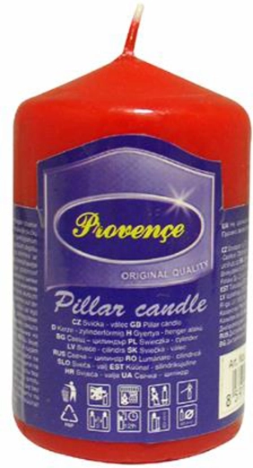 Paraffin hengeres gyertya piros 5 × 8 cm