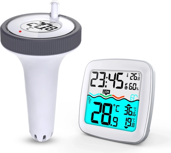 Vezeték nélküli időjárás-állomás medence érzékelővel BD-913 fehér