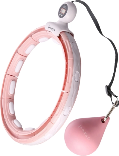 Masszázs hullahopp súllyal, mágnesekkel és számlálóval HMS – rózsaszín