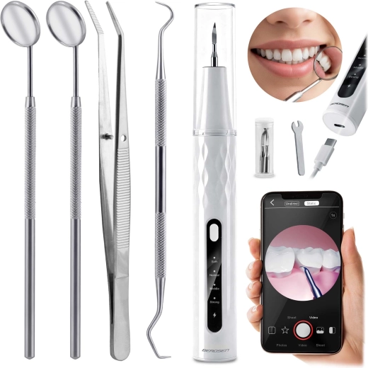 Ultrahangos depurátor beépített kamerával BERDSEN – 4 mód, LED fény, USB‑C