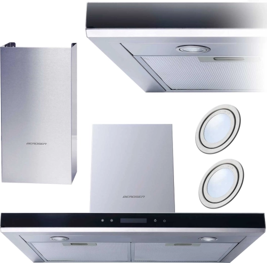 60 cm-es BERDSEN inox kürtő páraelszívó érintésvezérléssel