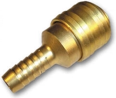 Gyorscsatlakozó 1/4" 6 mm-es tömlőhöz, sárgarézből