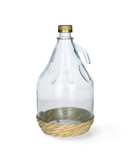 DAMA 3 l demizson üvegpalackkal és védő fonattal