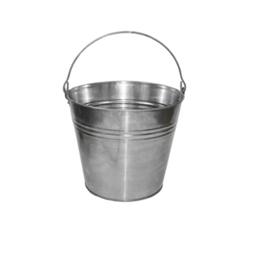 Horganyzott vödör 7 l fa fogantyúval