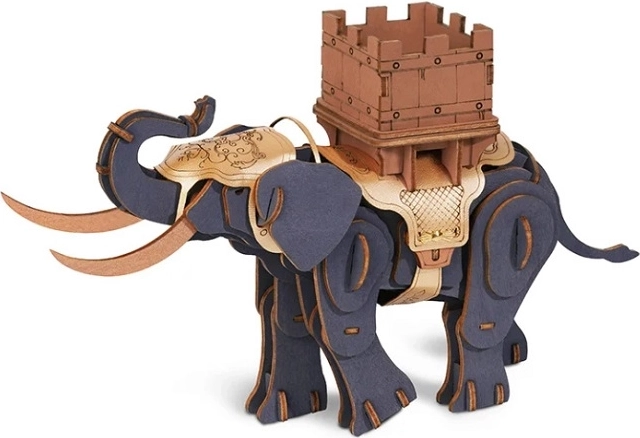 RoboTime 3D fa építőmodell – harci elefánt