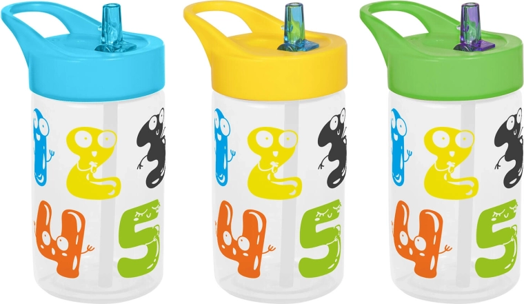 Gyerek itatópalack szívószállal 400 ml