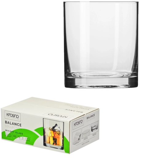 Krosno Balance whisky pohárkészlet 220 ml – 6 db