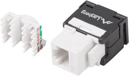 Keystone modul RJ45 UTP kat. 5e szerszám nélküli, 180° szerelvénydobozba