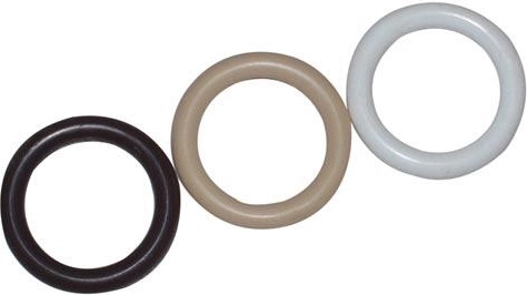 Műanyag függönykarnis-gyűrűk, barna (10 db)