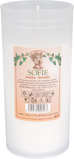 Pót temetői gyertya 12 cm, 150 g, fehér, 45 óra égési idő