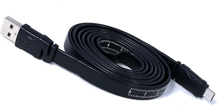 Remax feltekerhető micro USB 2.0 kábel 1 m fekete