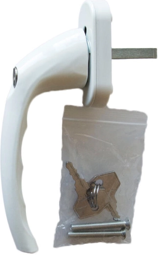 Zárható alumínium kilincs műanyag ablakokhoz és ajtókhoz RICHTER – fehér