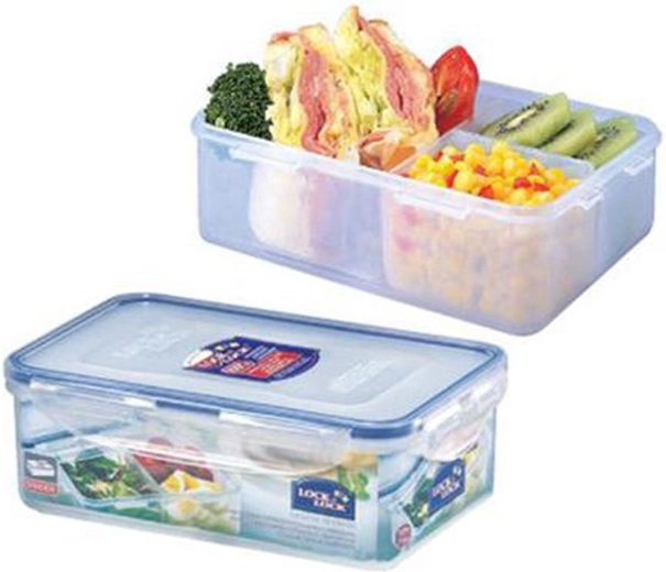 LOCKnLOCK ételtartó doboz, 3 rekesz, 1 l, lég- és vízzáró