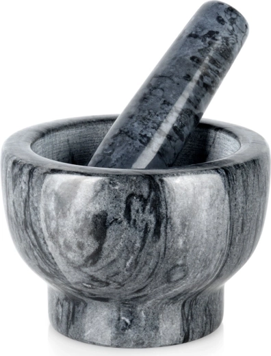 Gránit mozsár törővel, 13 cm – fekete