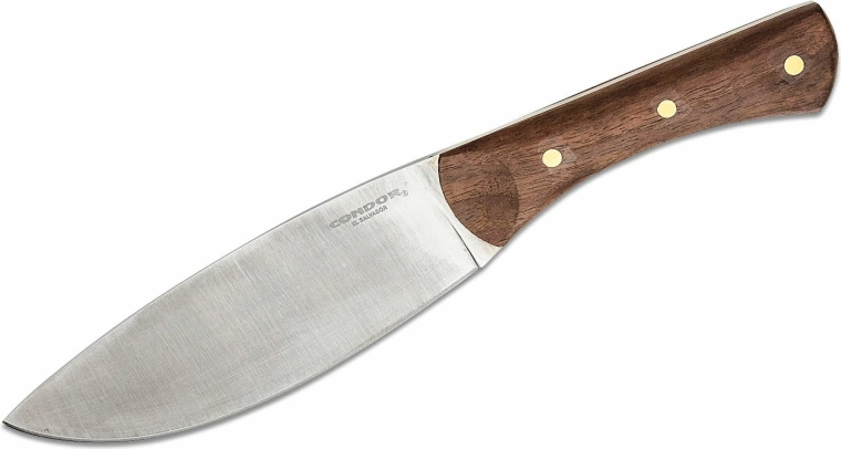 Condor Knulujulu – kültéri kés 16,9 cm, diófa, bőrtok