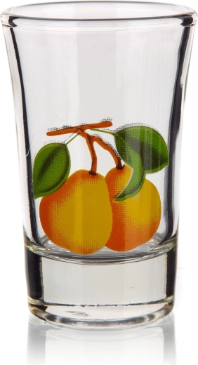 Üvegpohár körte motívummal 40 ml (6 db)