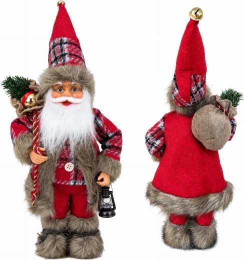 Skandináv karácsonyi Mikulás-figura, 60 cm