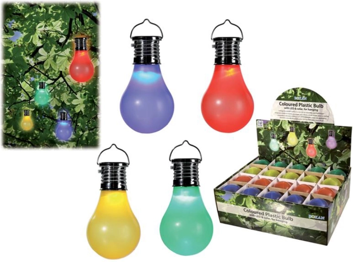 Napelemes függesztett műanyag LED izzó 10 × 5 cm