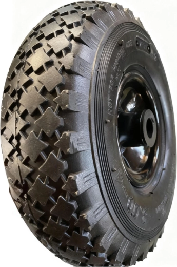 Felfújható kézikocsi kerék 260 mm fém felnivel és tűgörgős csapággyal