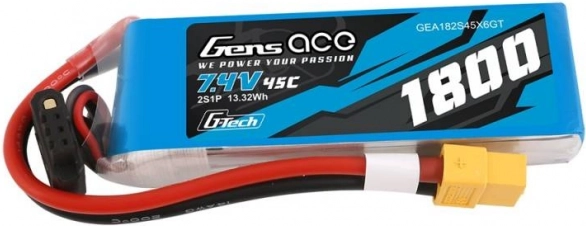 LiPo akkumulátor Gens Ace 1800mAh 7,4V 45C XT60 csatlakozóval
