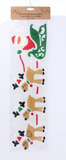 Karácsonyi zselés ablakmatricák 15 × 55 cm – 4 motívumos készlet