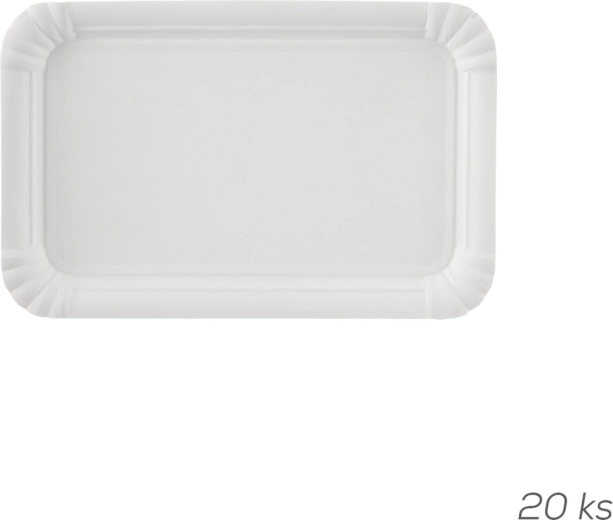 Papír eldobható tálca 19,5 × 13 cm (20 db)