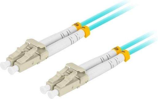 Duplex optikai patchcord OM3 MM LC/UPC–LC/UPC 2 m aqua - 1 db